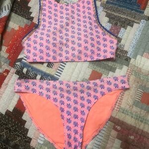 Aerie Pink and Orange Floral Bikini